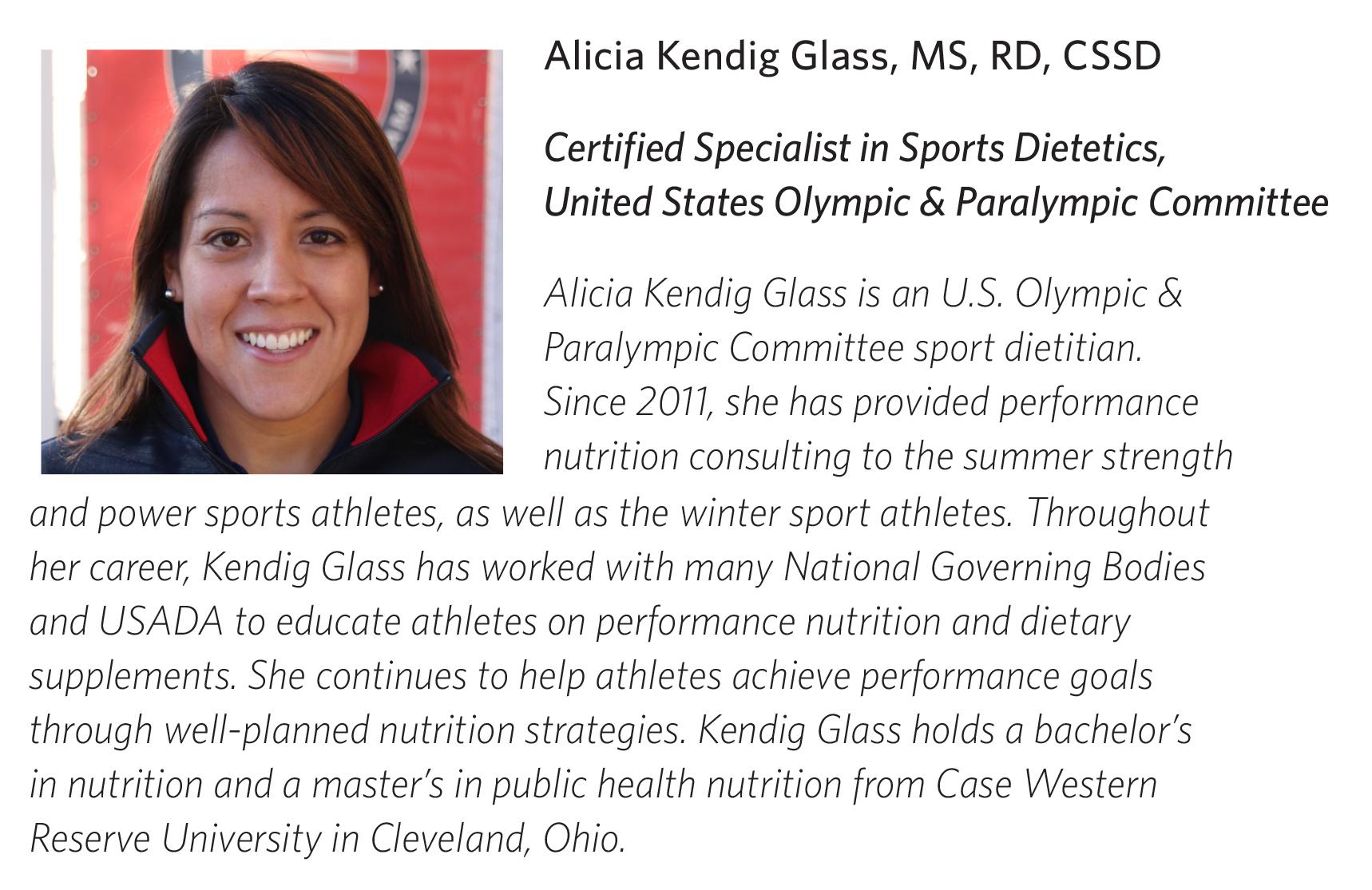 Bio and photo for nutritionist Alica Kendig.