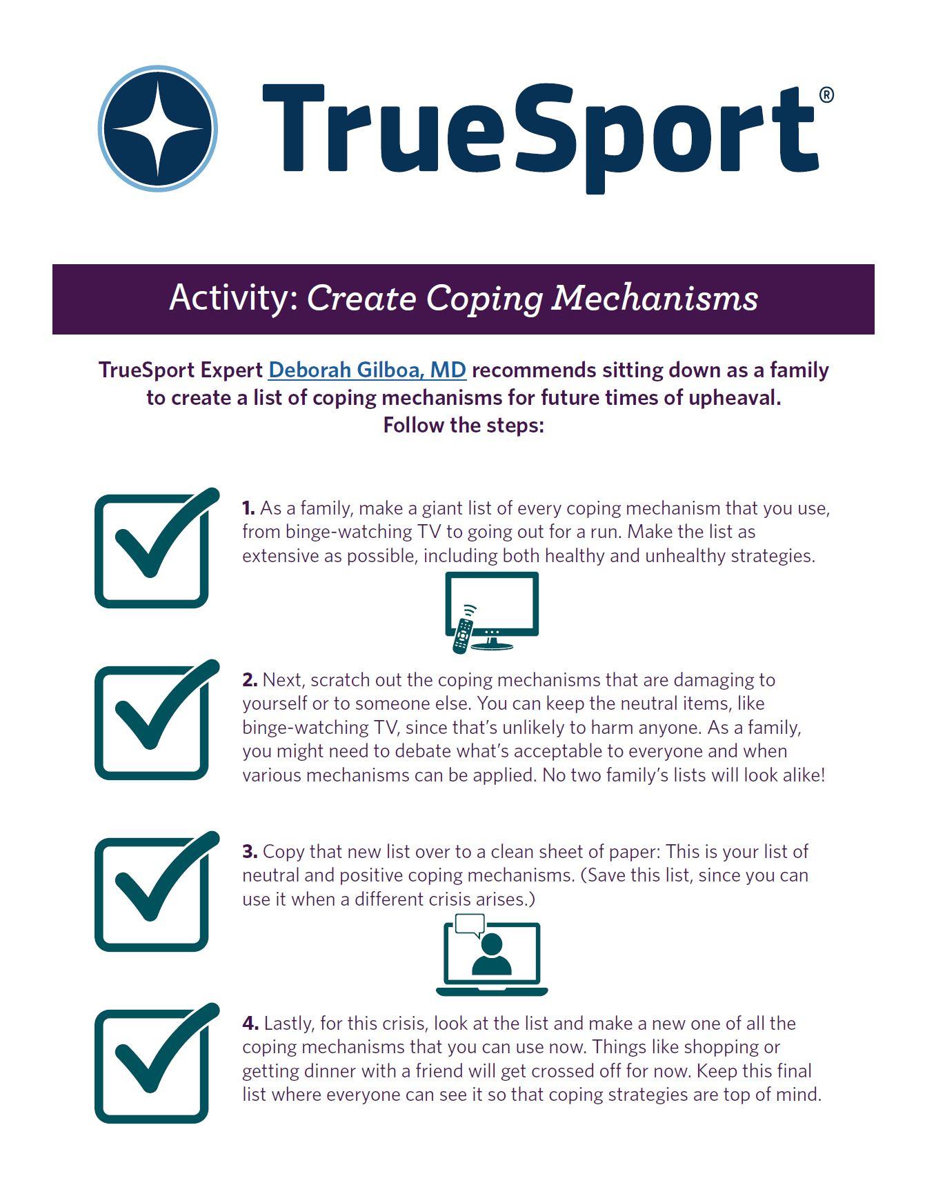 Create Coping Mechanisms activity.