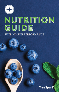 Nutrition Guide: Fueling for Performance cover image with blueberries.