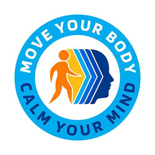 California Department of Public Health's Move Your Body, Calm Your Mind logo.