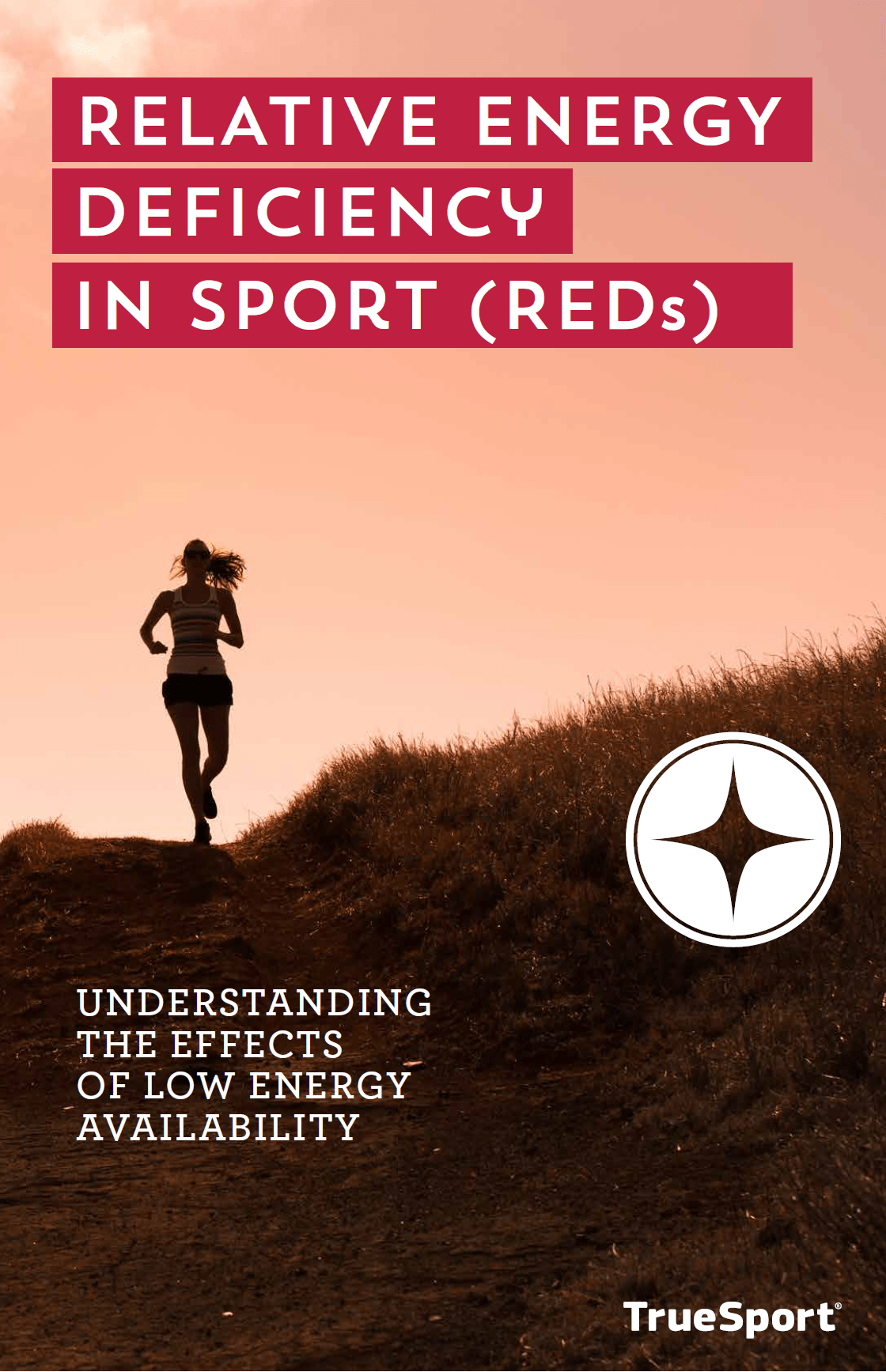 Relative Energy Deficiency in Sport (REDs) publication cover image of a woman running.