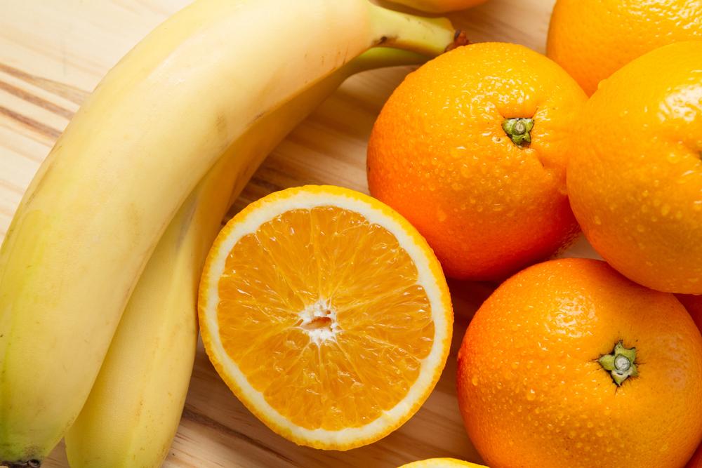 Oranges and bananas.