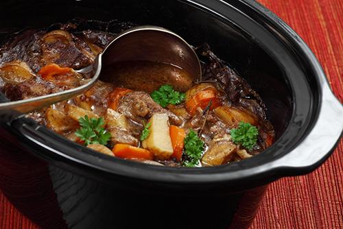 Stew in a crockpot.