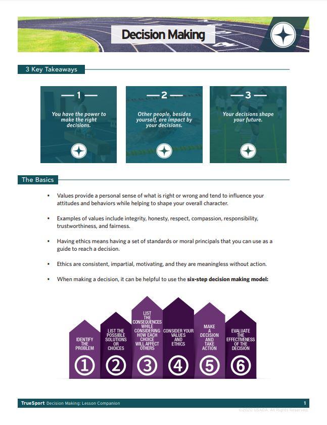 3 - content 3 - Decision-making Making a choice or coming to a