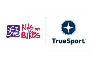 Kids on Bikes and TrueSport co-logo.
