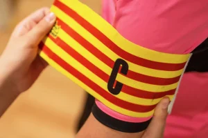 A "captain" armband closeup.