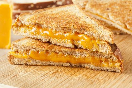Close up of grilled cheese.