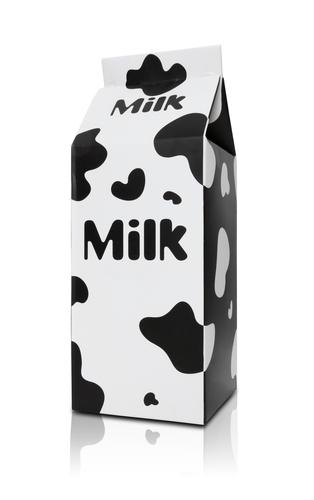 Cow's milk carton.