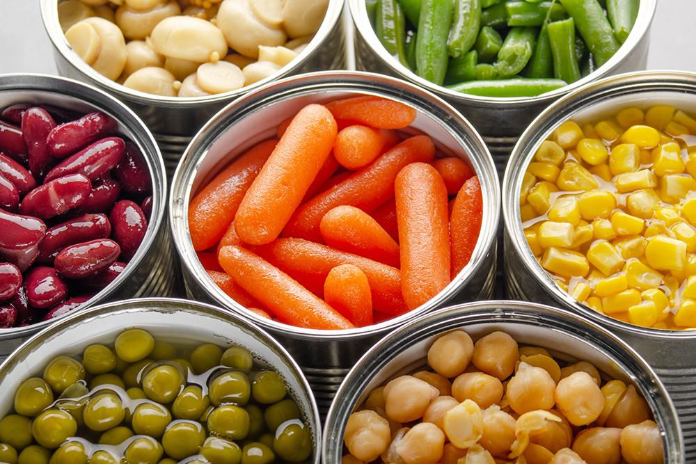 Canned vegetables and beans popped open.